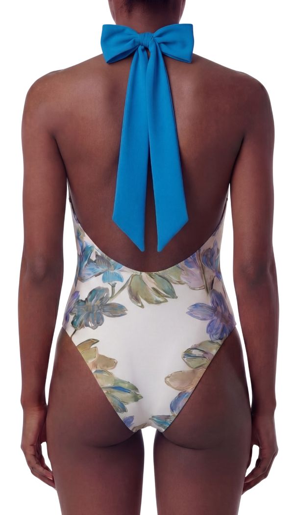 Reversible Hollie Halter Suit in Larkspur Riviera